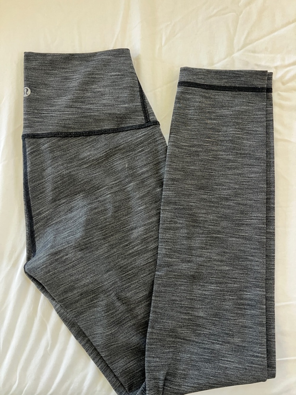 Lululemon Gray Heathered Full-length Leggings